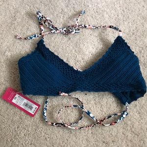 Midnight Blue Knitted Bikini Top